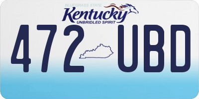 KY license plate 472UBD