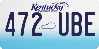 KY license plate 472UBE