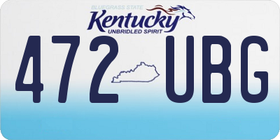 KY license plate 472UBG