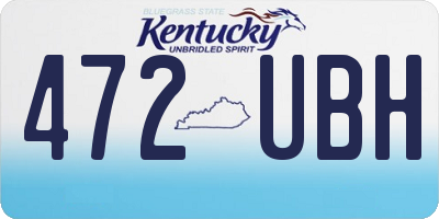 KY license plate 472UBH