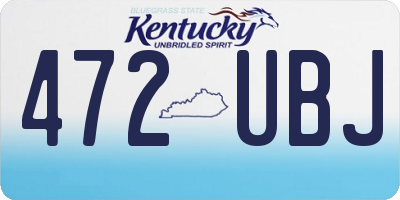 KY license plate 472UBJ