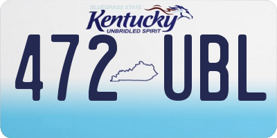 KY license plate 472UBL