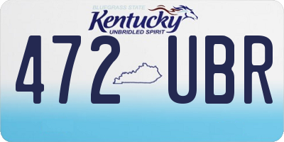 KY license plate 472UBR