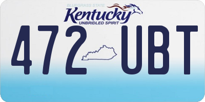 KY license plate 472UBT