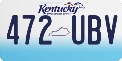 KY license plate 472UBV