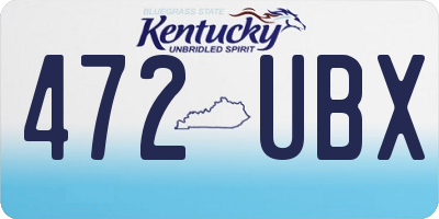KY license plate 472UBX