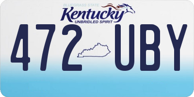 KY license plate 472UBY