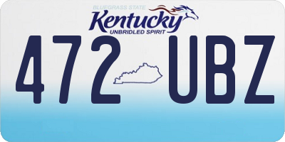KY license plate 472UBZ