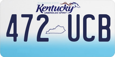 KY license plate 472UCB