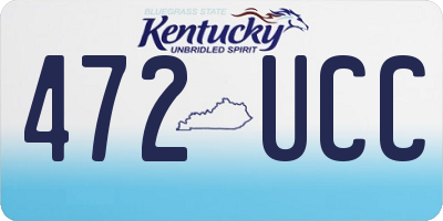 KY license plate 472UCC