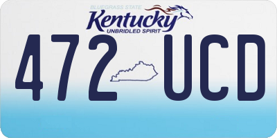 KY license plate 472UCD