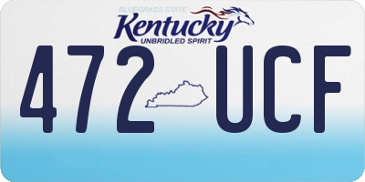 KY license plate 472UCF
