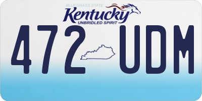 KY license plate 472UDM