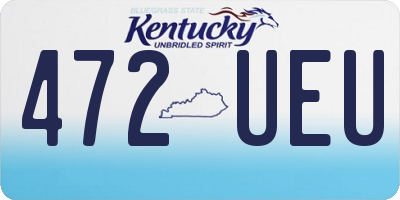 KY license plate 472UEU