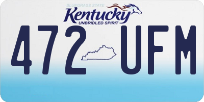 KY license plate 472UFM