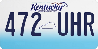 KY license plate 472UHR