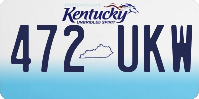 KY license plate 472UKW