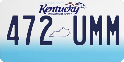 KY license plate 472UMM