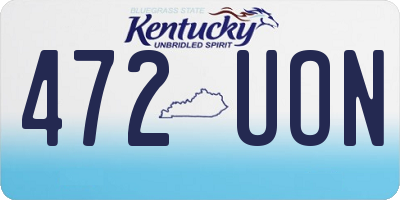 KY license plate 472UON