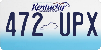 KY license plate 472UPX