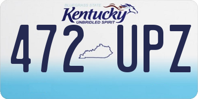 KY license plate 472UPZ