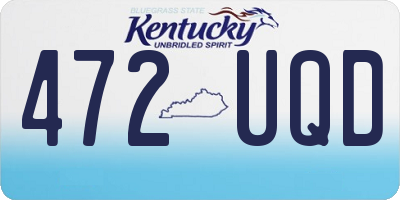 KY license plate 472UQD