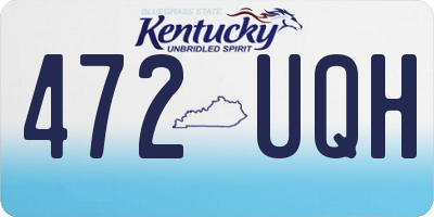 KY license plate 472UQH