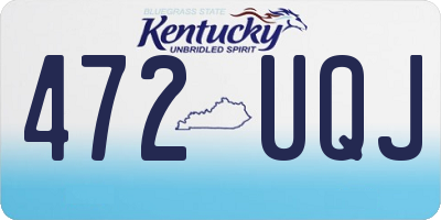 KY license plate 472UQJ
