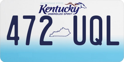 KY license plate 472UQL