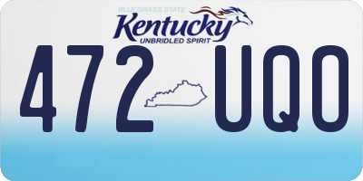 KY license plate 472UQO