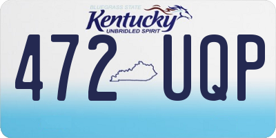 KY license plate 472UQP