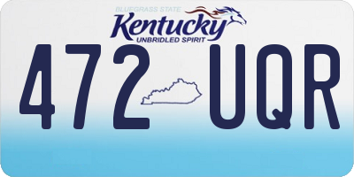 KY license plate 472UQR