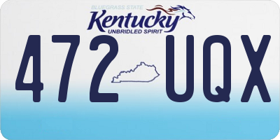 KY license plate 472UQX