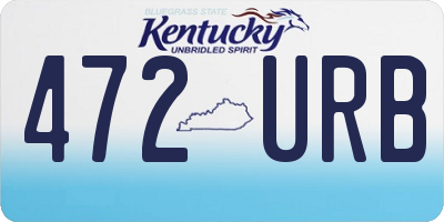 KY license plate 472URB