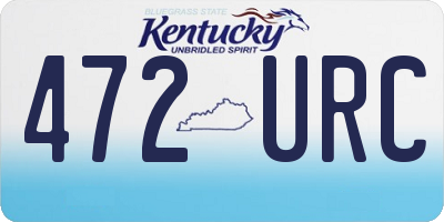 KY license plate 472URC