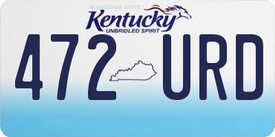 KY license plate 472URD