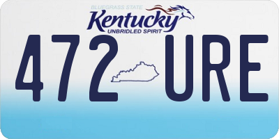 KY license plate 472URE
