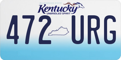 KY license plate 472URG