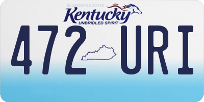 KY license plate 472URI