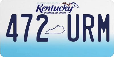 KY license plate 472URM