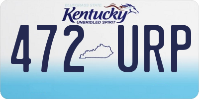 KY license plate 472URP