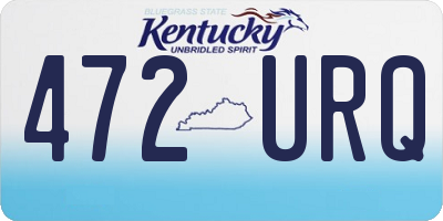 KY license plate 472URQ