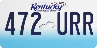 KY license plate 472URR