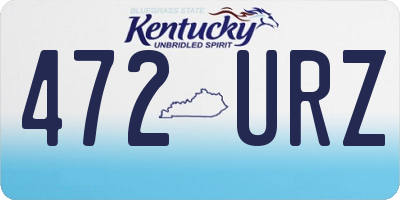KY license plate 472URZ
