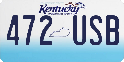 KY license plate 472USB