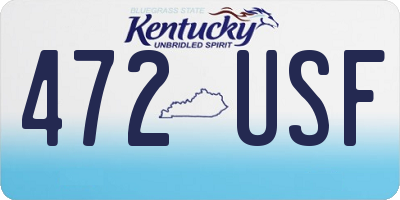 KY license plate 472USF