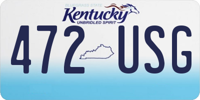 KY license plate 472USG