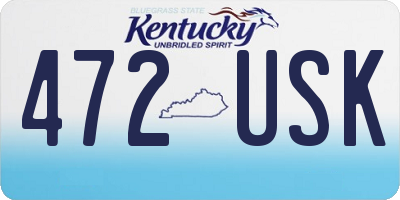 KY license plate 472USK