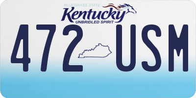 KY license plate 472USM