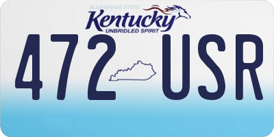 KY license plate 472USR